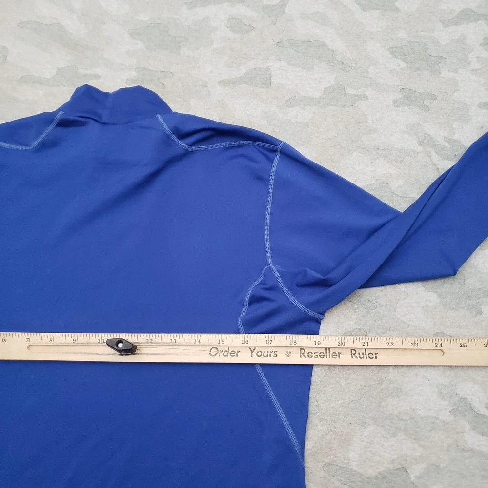 Nike Pro Shirt Mens Large Blue Pullover Dri-Fit Long Sleeve Compression Gym
